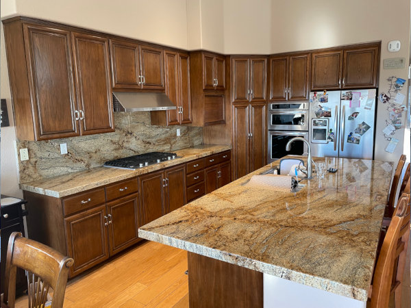 custom stain kitchen cabinets after